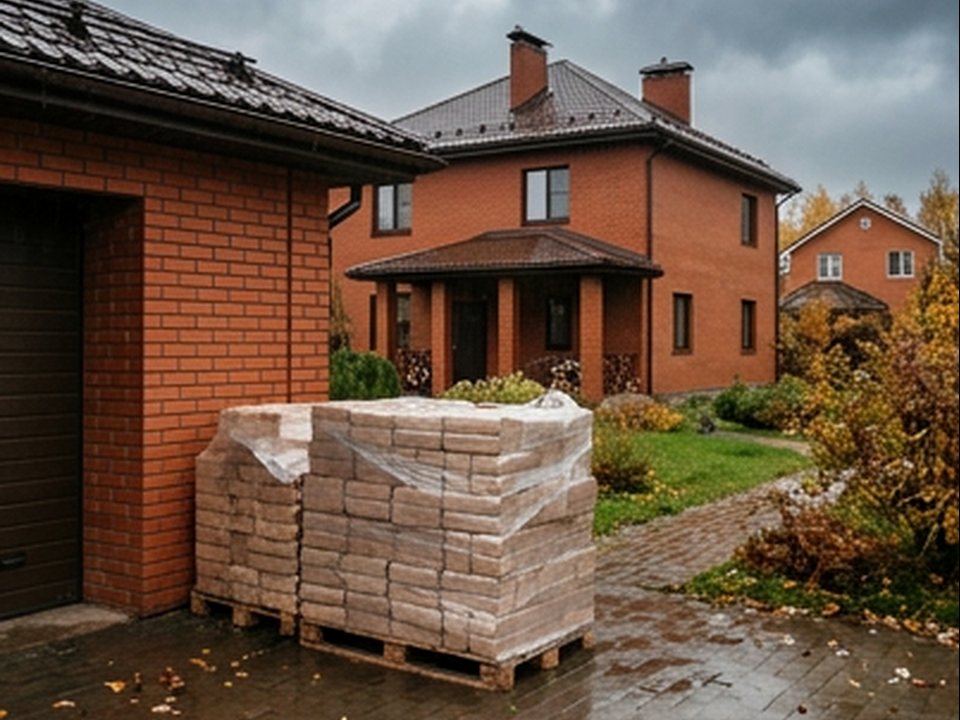 декоративная поленница — Кленовый переулок, 6, Шаховская